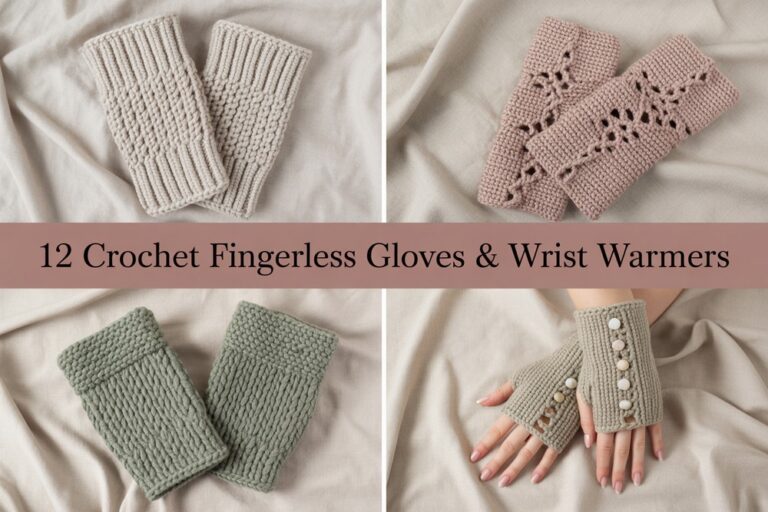 12 Crochet Fingerless Gloves Wrist Warmer Ideas