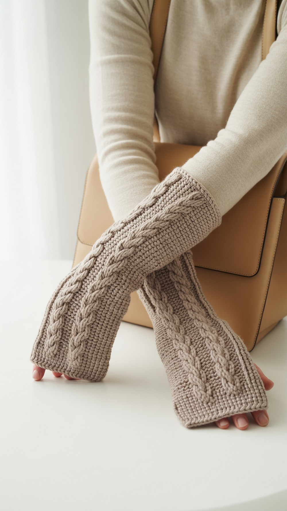 Cabled Wrist Warmers