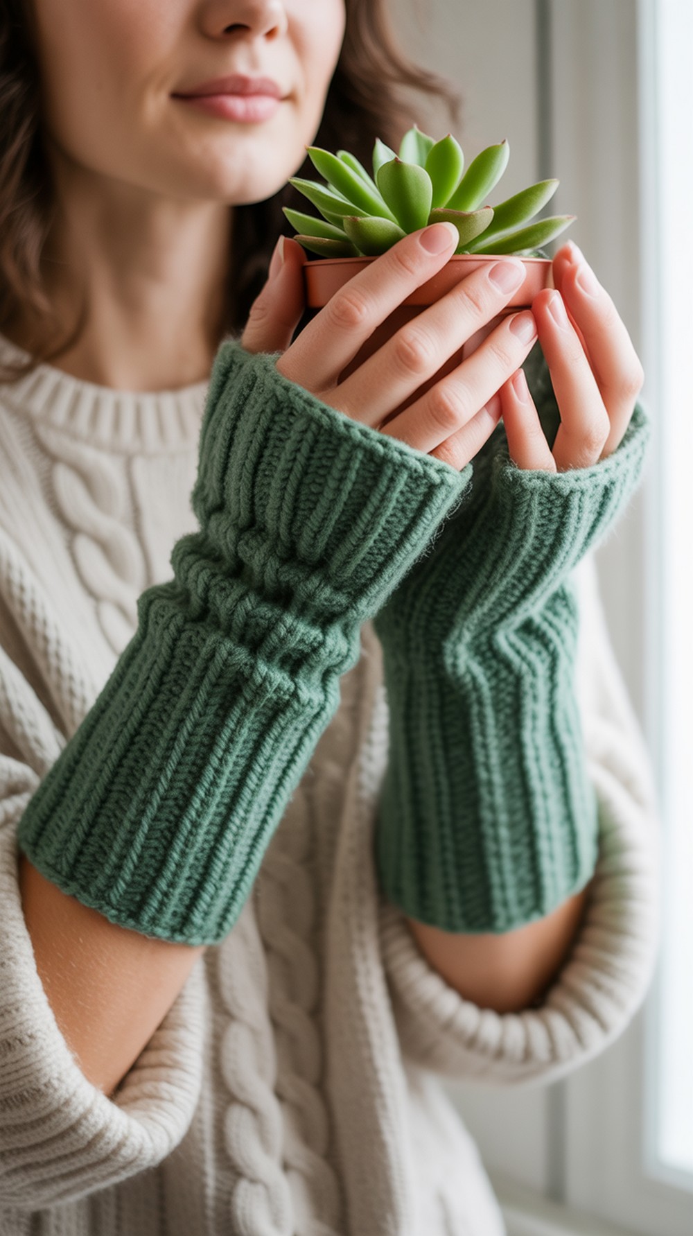 Tramline Wrist Warmers